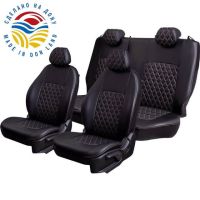 Чехлы Экокожа Турин Ромб на Renault Dokker 40/60 (2012+)