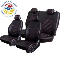 Чехлы Экокожа Турин Ромб на Renault Dokker 40/60 (2012+)